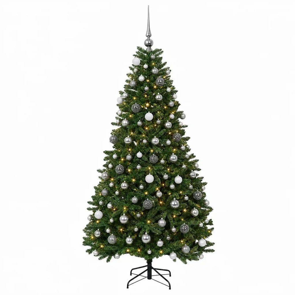 Albero di Natale artificiale verde medio con palline 240 cm 3467277