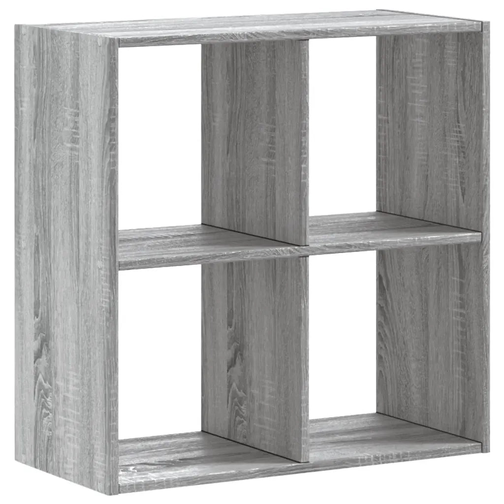 Libreria-Scaffale per Libri-Mobile di Stoccaggio Grigio Sonoma 68,5x32x68,5 cm in Legno Multistrato