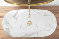 Lavabo Da Appoggio Rea Cleo 81 Shiny Marmo