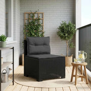 Divano da esterno-Divano da Giardino a 1 Posto con Cuscini Aspetto Rattan PP 329006