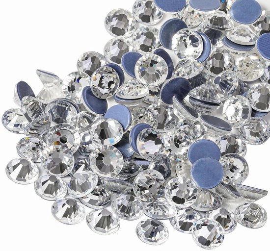 Strass per hotfix - 1440 pezzi - cristalli rotondi trasparenti - strass per confezione - SS20 - diametro 4.6-4.8mm