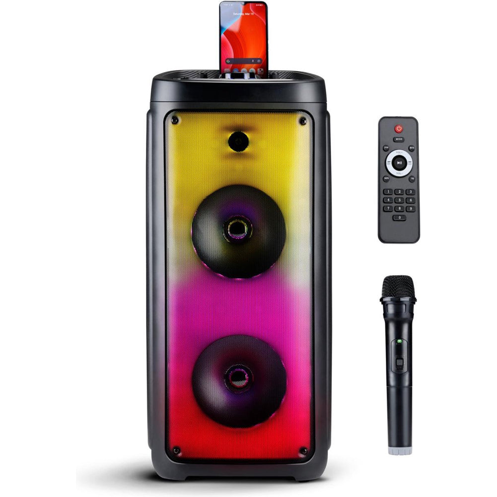 Altoparlante Cassa Bluetooth con Microfono e Illuminazione Bluetooth Aux e USB