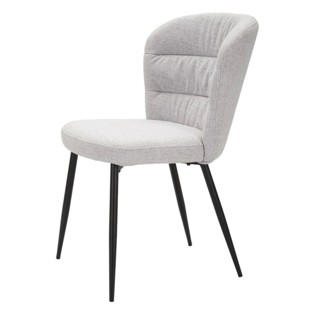 Set di 2 Sedie VKH378, Grigio, Metallo, 58x60,5x85 cm