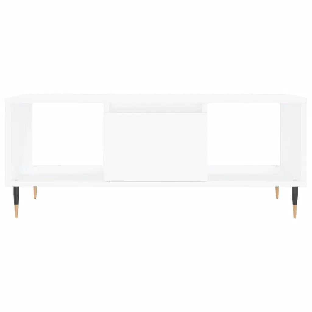 Tavolino da salotto | Tavolino da caff¨¨ | Tavolino da Soggiorno Bianco 90x50x36,5 cm in Legno Multistrato