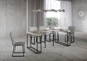 Consolle Allungabile 90-300x40x77 cm Epoca Cashmere Telaio Antracite