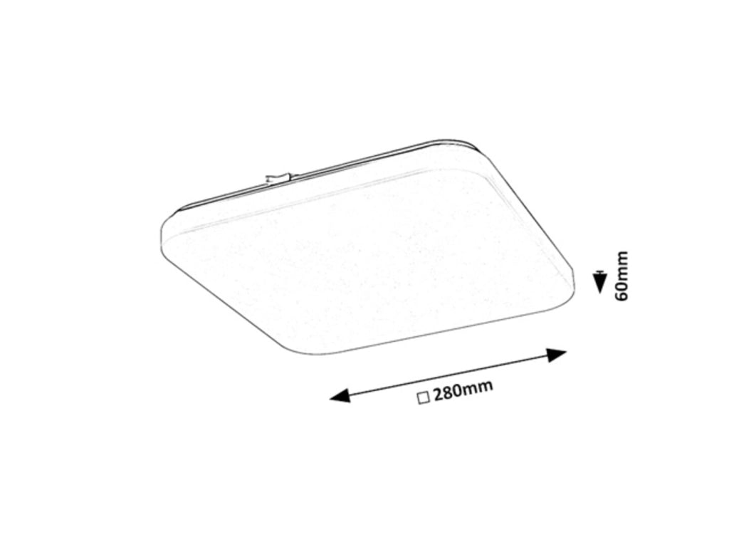 Plafoniera LED quadrata 28 cm 12W bianca Rabalux Vendel
