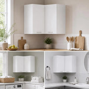 Corner Wall Cabinet Lyon White 57x57x60 Cm Wood-based Material