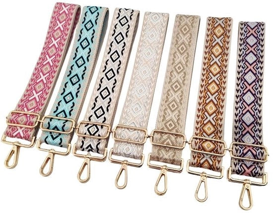 Cintura regolabile 72-130 cm - con cinturone a forma di pistola - stile boho - con anello di cinturone dorato - manico in nylon duraturo - cinturone con cinturino