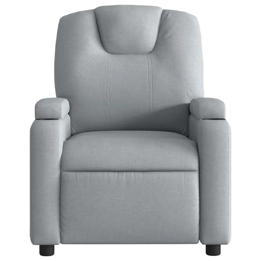 Divano Sedia-Poltrona reclinabile in tessuto grigio chiaro 867327