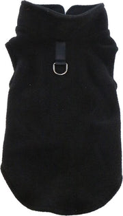 Giacca Fleece Soffice per Cani - Giacca Fleece Calda per Cani Piccoli - Abbigliamento per Animali - Nero