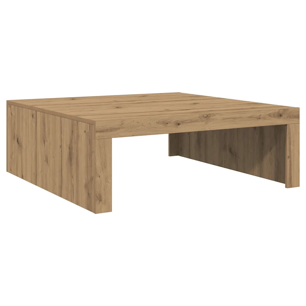 Tavolino Salotto Rovere Artigianale 100x100x35 cm in Truciolato