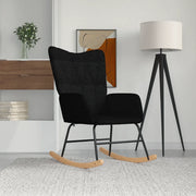 Sedia a Dondolo Nera in Tessuto 327617