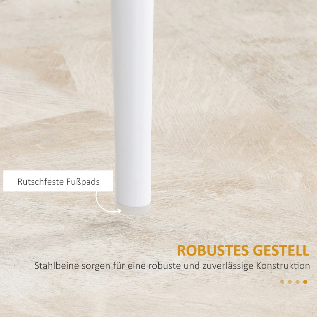 Set di 4 Sedie da Pranzo ¨C zephmum ¨C Bianco, Polipropilene, 41x50x97 cm