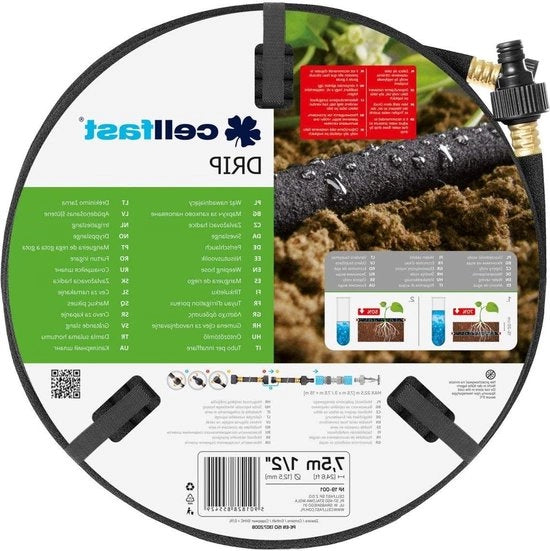 Serpentino per irrigazione efficiente e precisa risparmia fino al 70% di acqua 75m 1/2" 19-001 con serie di commutazione