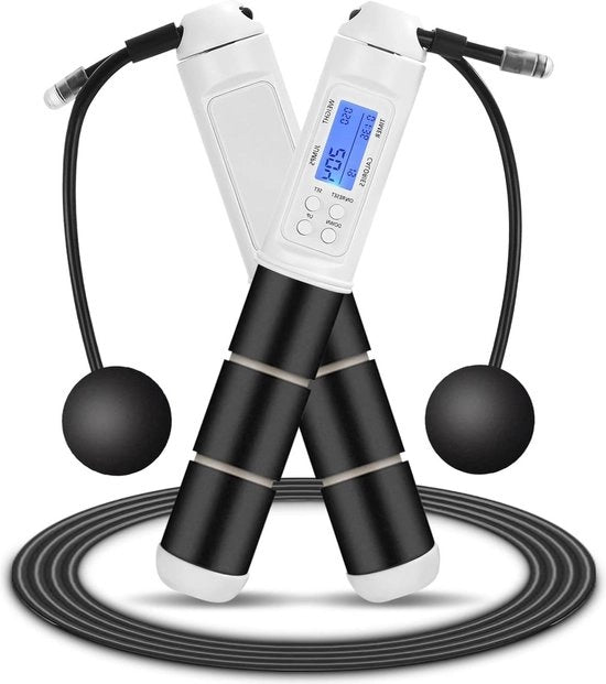 Tou di training fitness - regolabile - con contatore - con biella - senza fili - per allenamento - anti-slip - per bambini e adulti