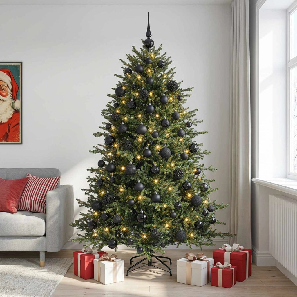 Albero di Natale artificiale con palline 210 cm 300 LED 3466422