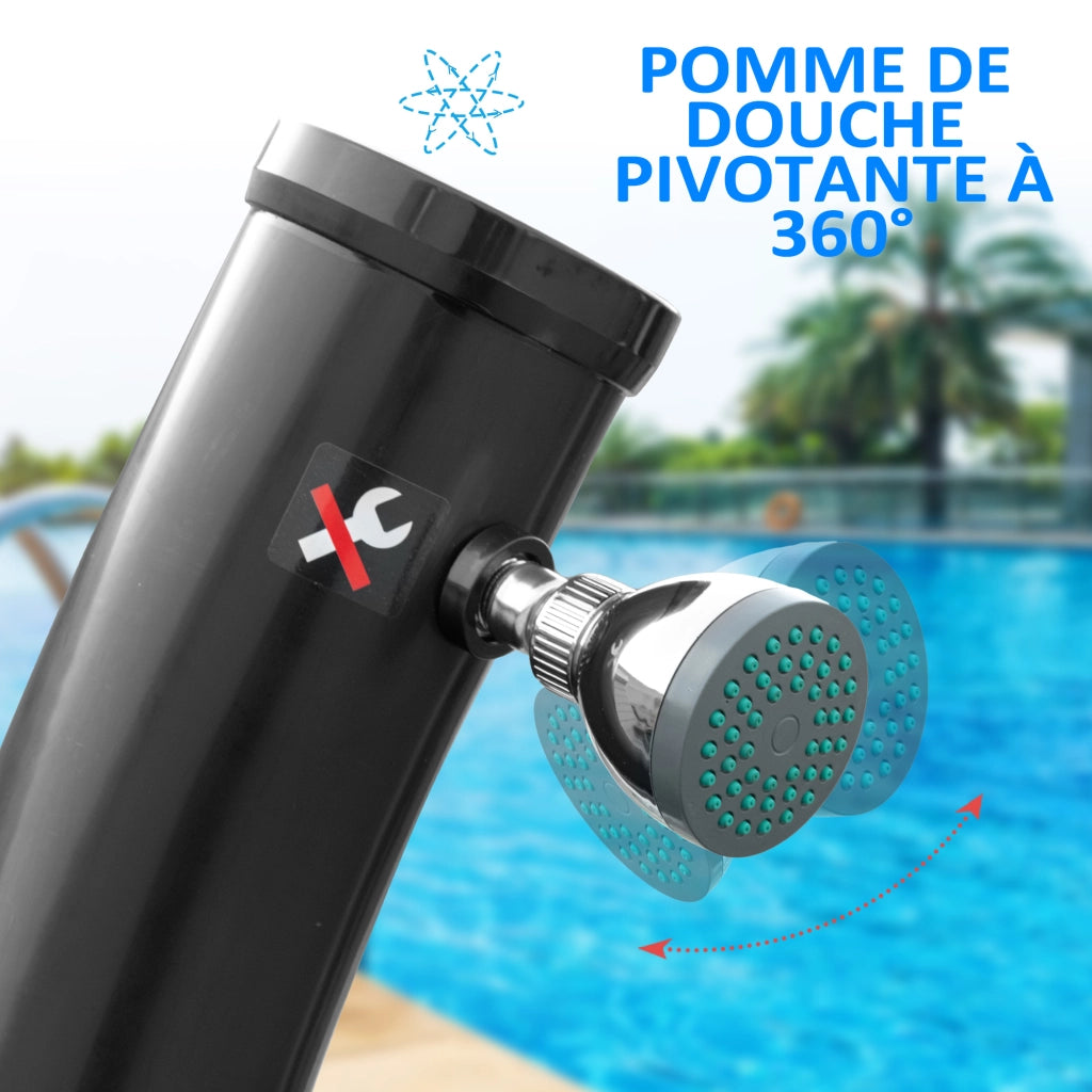 Doccia Solare da Giardino 20 Litri ¨C zephmum ¨C Nero