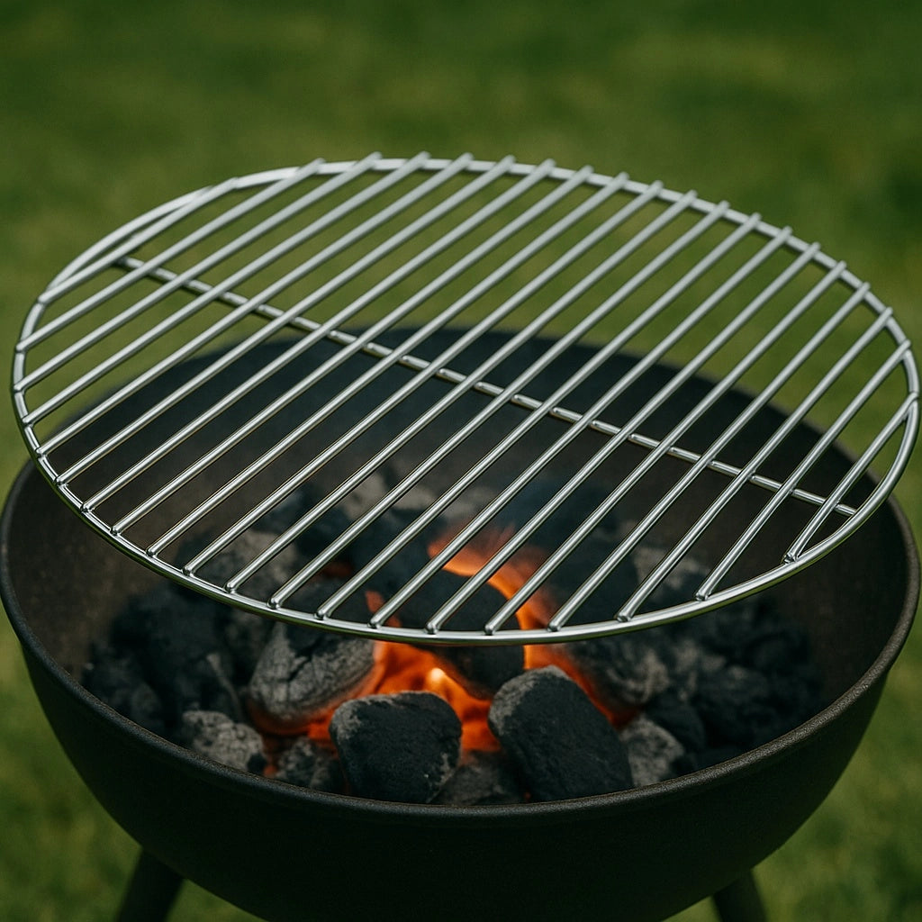 Griglia rotonda in acciaio inossidabile Ø 80 cm per barbecue a carbone e a gas