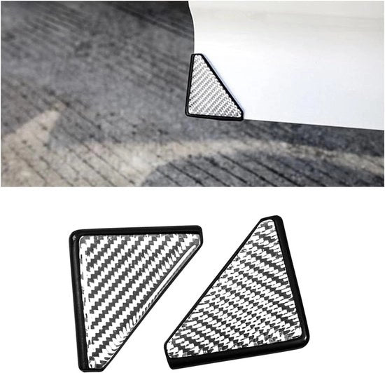 Set di protezione angolare per portiere - Set di 2 - Protezione angolare per portiere antiscratto - Stickers di protezione universali per auto - Argento.