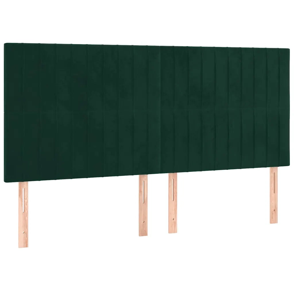 Giroletto a Molle con Materasso Verde Scuro 200x200 cm Velluto cod mxl 57260