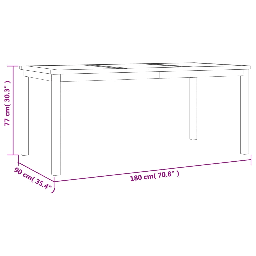 Set da Pranzo per Giardino 3 pz in Legno Massello di Teak 3157943