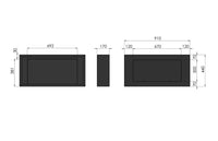 Camino a Bioetanolo da Parete 91x44 cm Blackbox 910 Nero