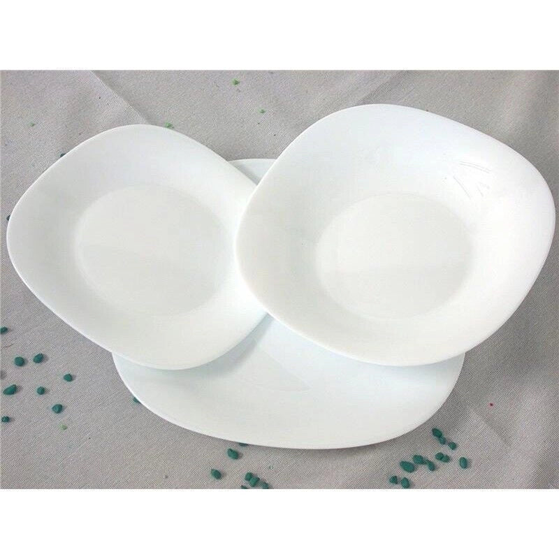 PIATTO FONDO LINEA PARMA ROCCO BORMIOLI IN OPALGLASS BIANCO QUADRATO 22,5CM