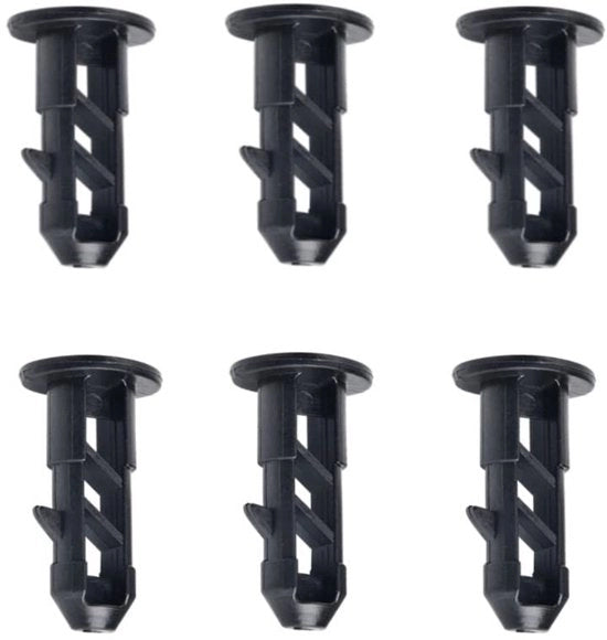 Set di supporti di cardano in plastica di alta qualità - 6 pezzi - Resistente alla corrosione - Resistenti al trascinamento - Per contenitori di rifiuti ruotanti da 240L - Facile da utilizzare - Contenitore di rifiuti