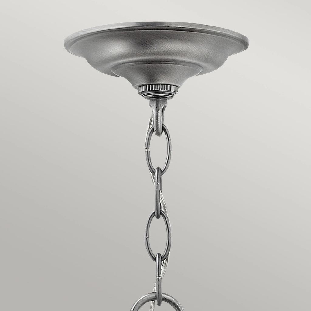 Lampada a sospensione 4 luci pewter grigio Hinkley
