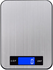 Ponderale elettronica da 10kg con piatto e display touch sensibile, visibilità notturna, bilancino da cucina preciso