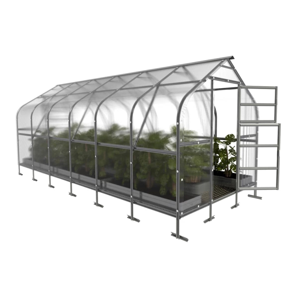 Serra da giardino KLASIKA*DROP 15m2, 2,5m x 6m, 4 mm con rivestimento in policarbonato