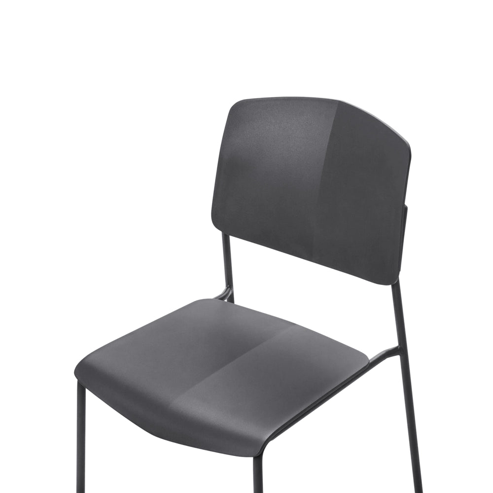 Set di 2 sedie da pranzo in plastica nero Design moderno e contemporaneo per la sala da pranzo