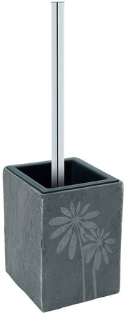 Set di spazzole per il water toilette in pietra naturale con motivo fiorale - spazzola per il water toilette