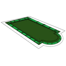 Copertura invernale con tubolari RETTANGOLARE +SCALA 400gmq 13,5x6m