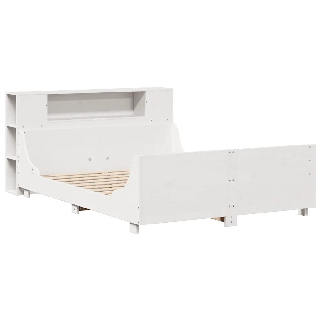 Giroletto senza Materasso Bianco 160x200 cm Legno Massello Pino 3323762