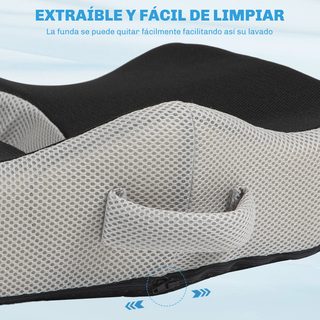 Cuscino seduta memory foam antiscivolo ¨C Xylo ¨C nero viscoelastico