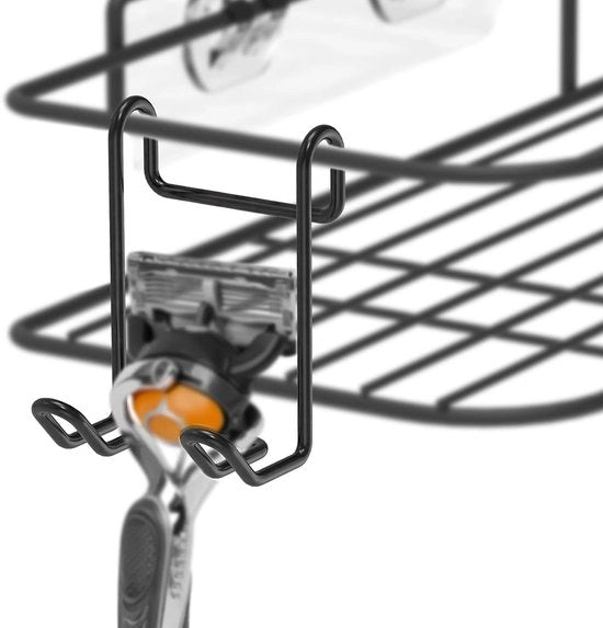 Organizzatore per Doccia a Parete con Hanger in Acciaio Inox per Loofah e Rasoi