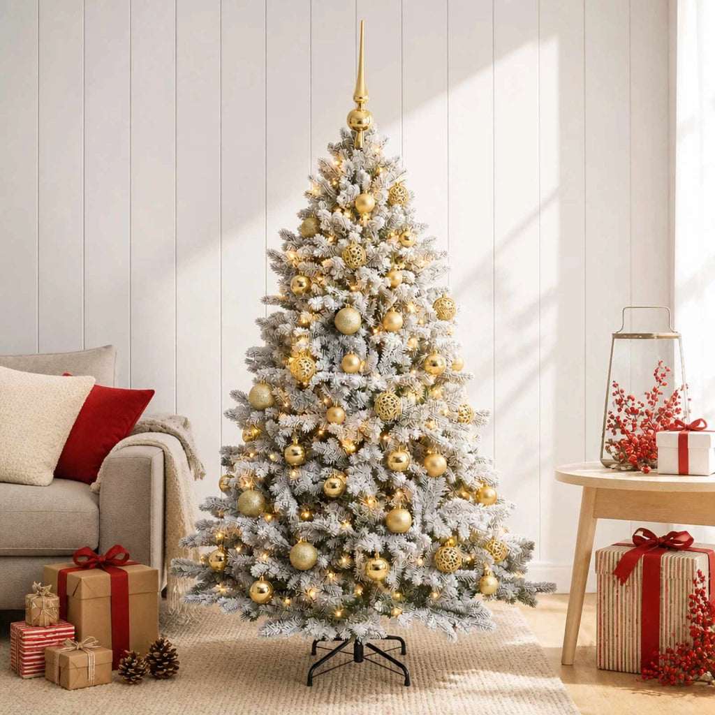 Albero di Natale artificiale con palline 150 cm 150 LED 3465684
