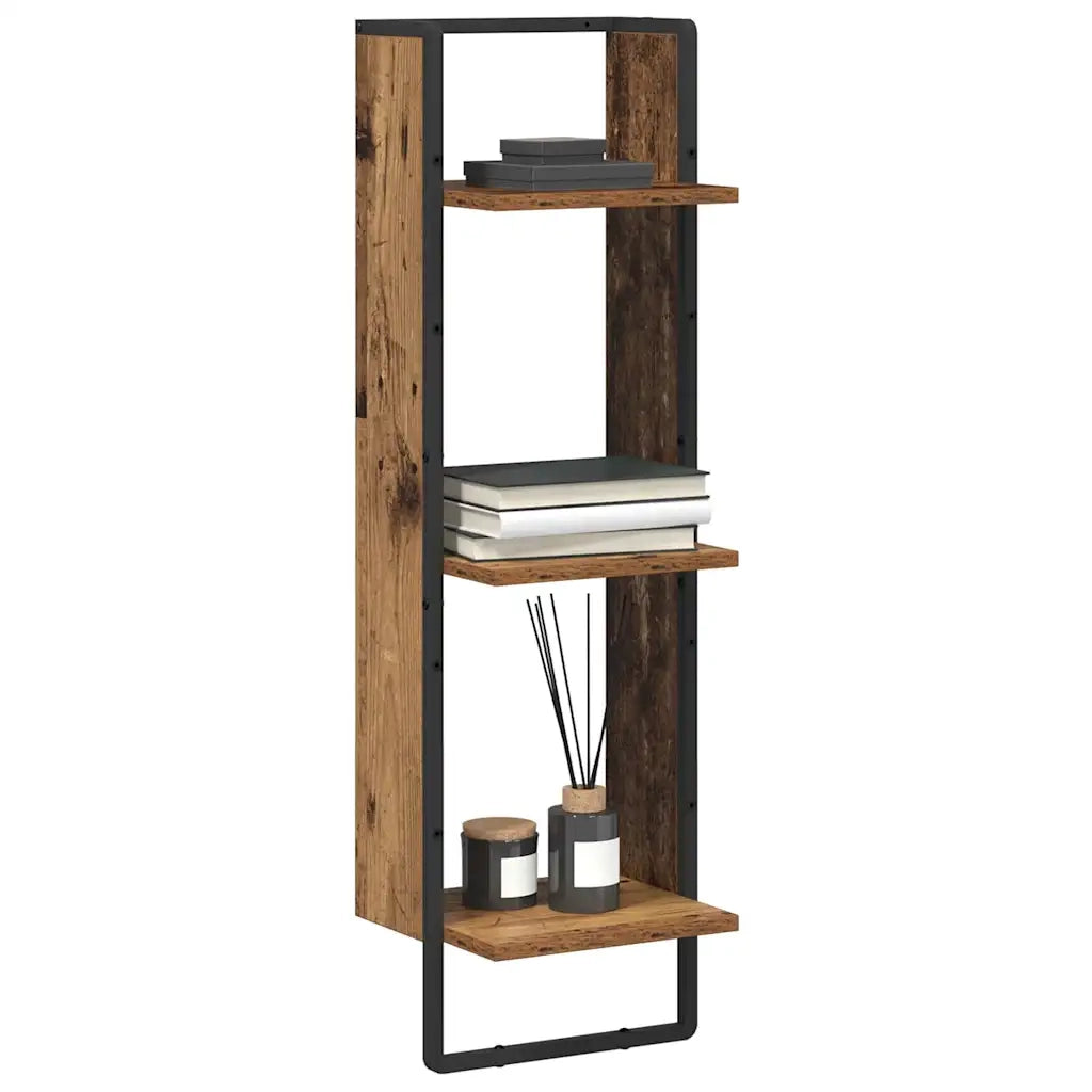 Scaffale da parete Legno vecchio 30 x 25 x 100 cm 882841
