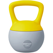 Kettlebell 10kg ¨C Xylo ¨C Impugnatura Antiscivolo Grigio e Giallo