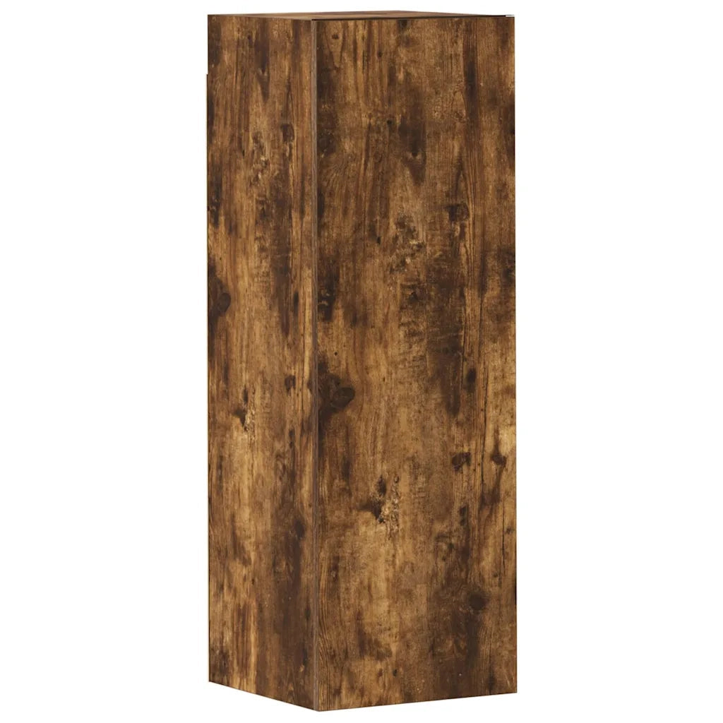 Set Mobili Porta TV 10 pz Rovere Fumo in Legno Multistrato