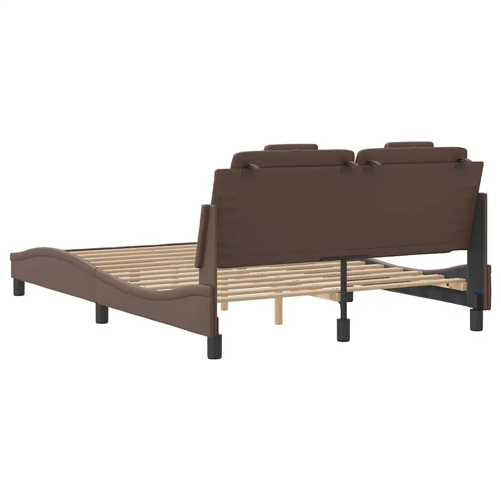 Giroletto Viana senza Materasso Marrone 120x200 cm in Similpelle 3208084