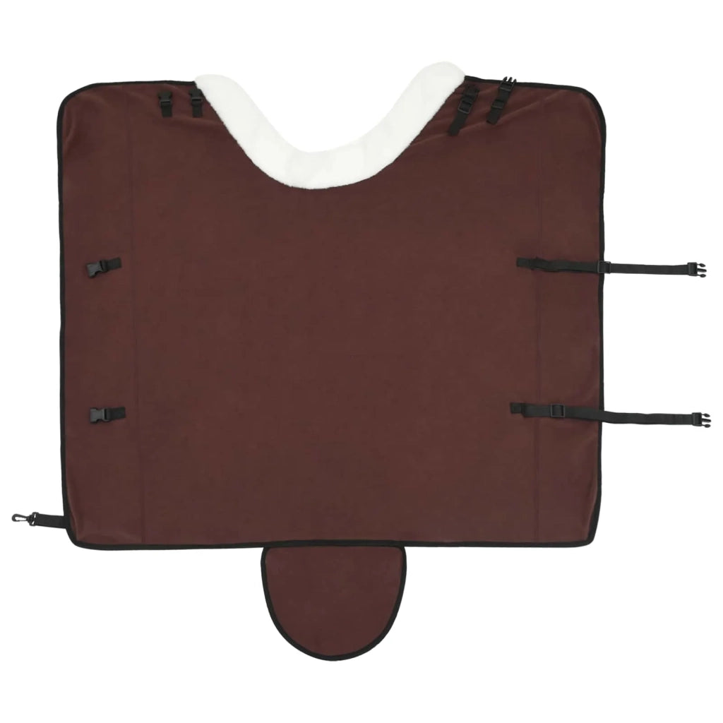 Coperta per Cavalli Marrone Scuro Completo 155 cm Felpa in pile