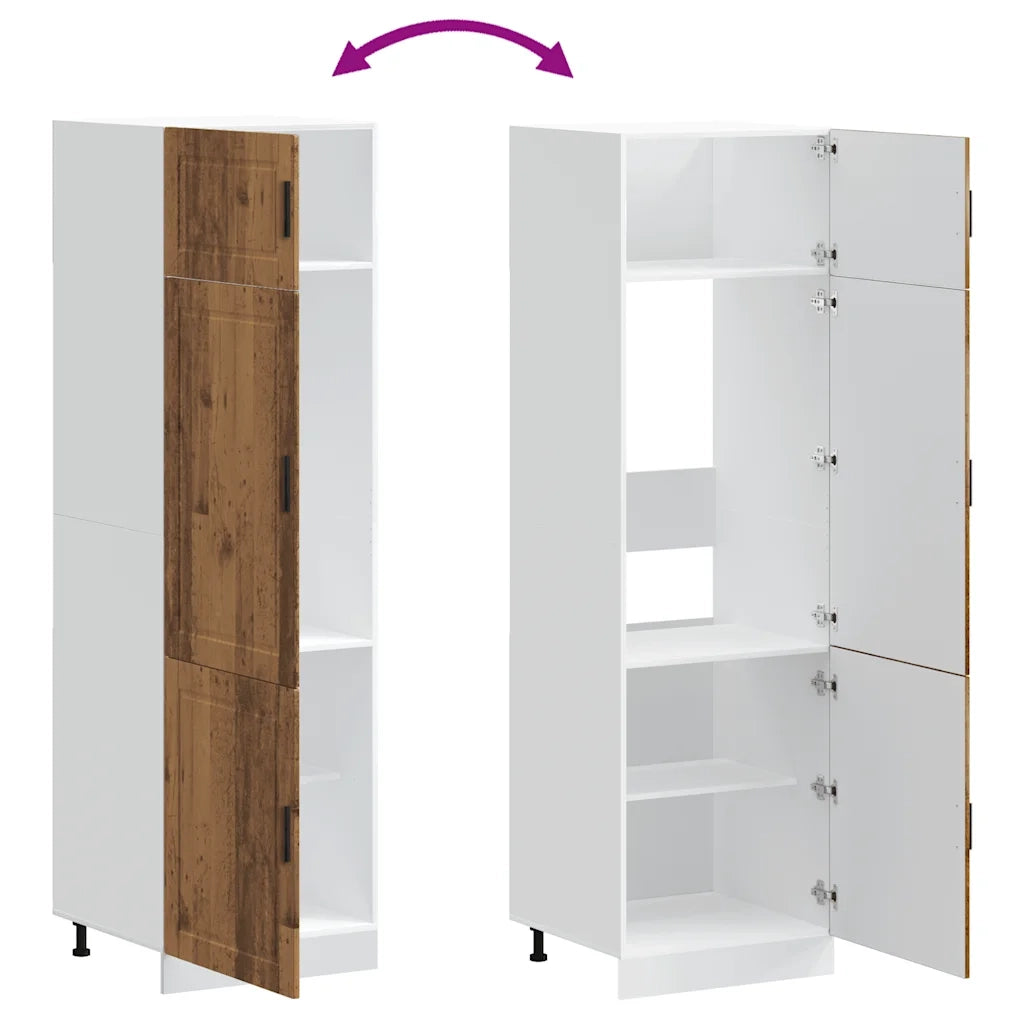 Armadio da Cucina-Credenza da Cucina Porto Legno Antico in Legno Multistrato