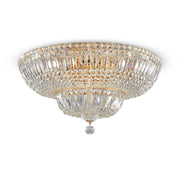 Maytoni Plafoniera contemporanea Basfor 16 luci E14 oro metallo cristalli