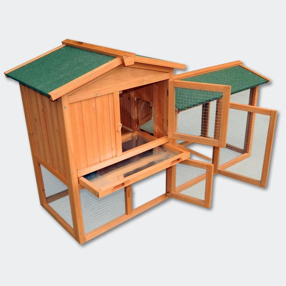 Gabbia/cabina in legno per conigli roditori polli o altri piccoli animali 1465 x 520 x 855 mm 3716013