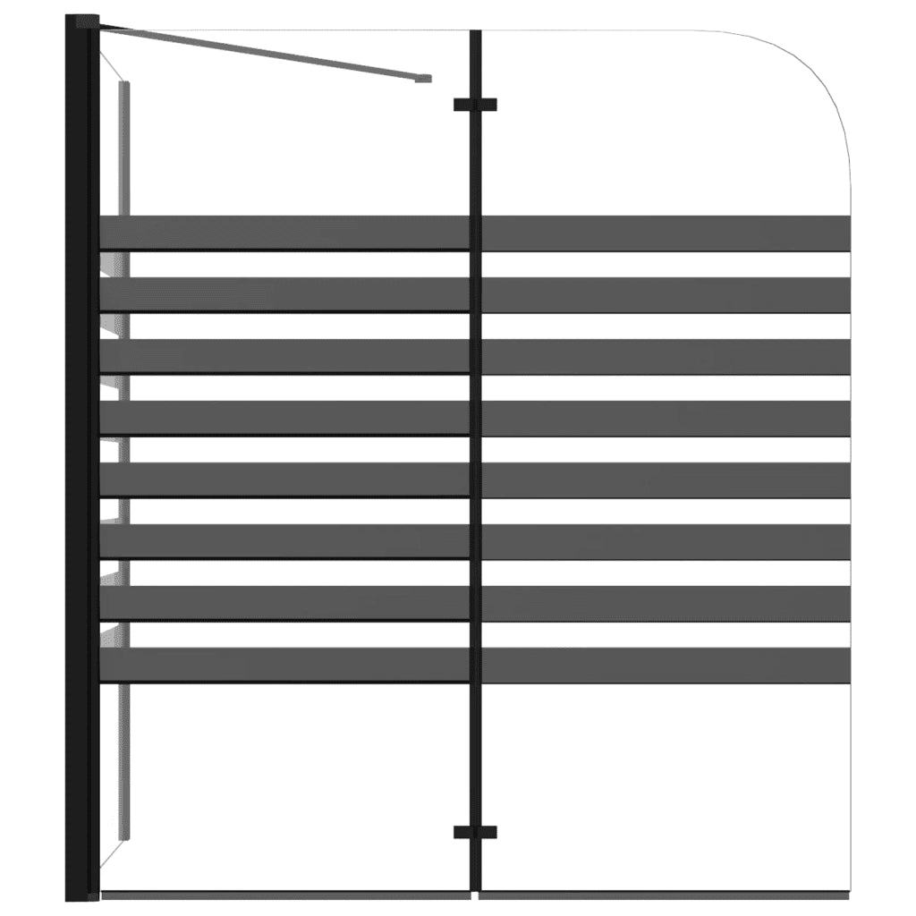 Box Doccia a Strisce 120x68x130 cm in Vetro Temperato 151863
