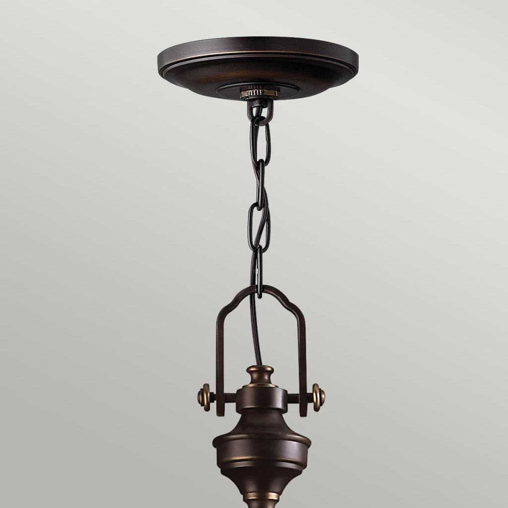Lampada a sospensione Mayflower bronzo antico 3xE27 Hinkley