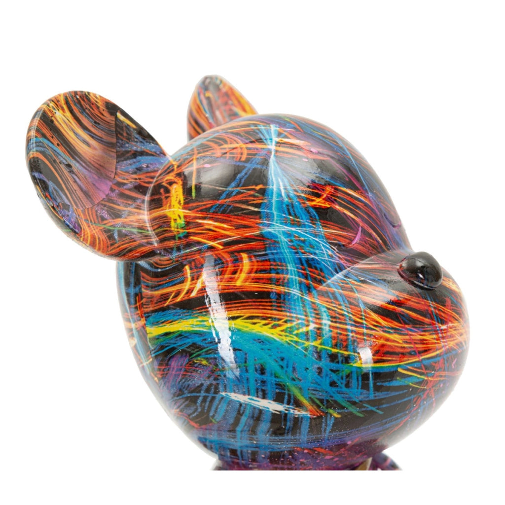 Scultura Orsetto, Multicolore, Poliresina, 10,5x12x23,5 cm