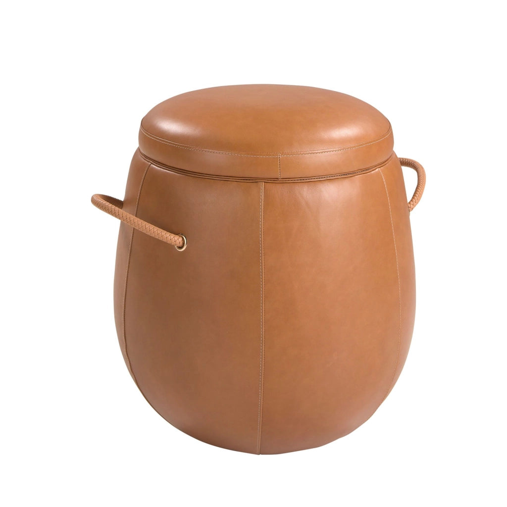 Pouf in pelle di cammello